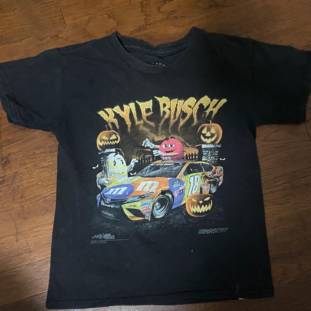 Vintage Black Kids T-Shirt with Racing Car Design
